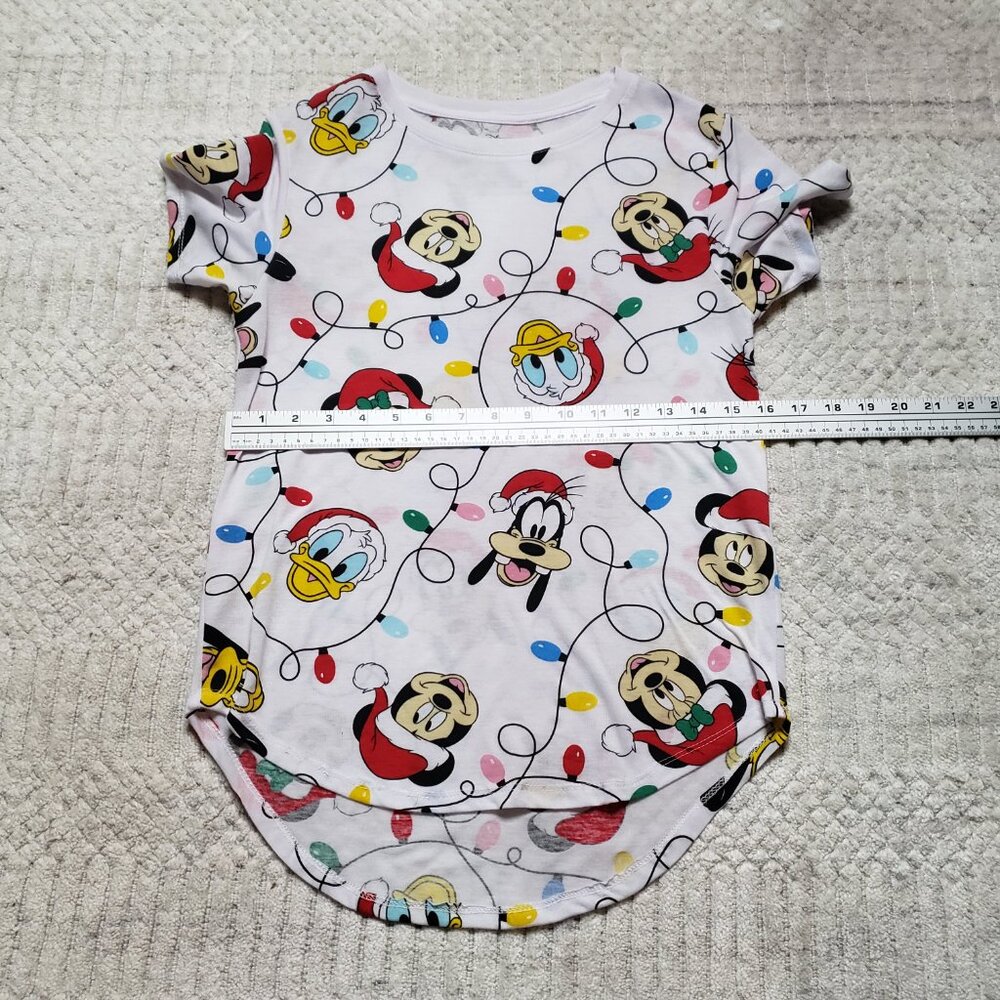 Disney Mickey Mouse & Friends Christmas Lights Tee – Juniors Size S (3–5) - Picture 7 of 8